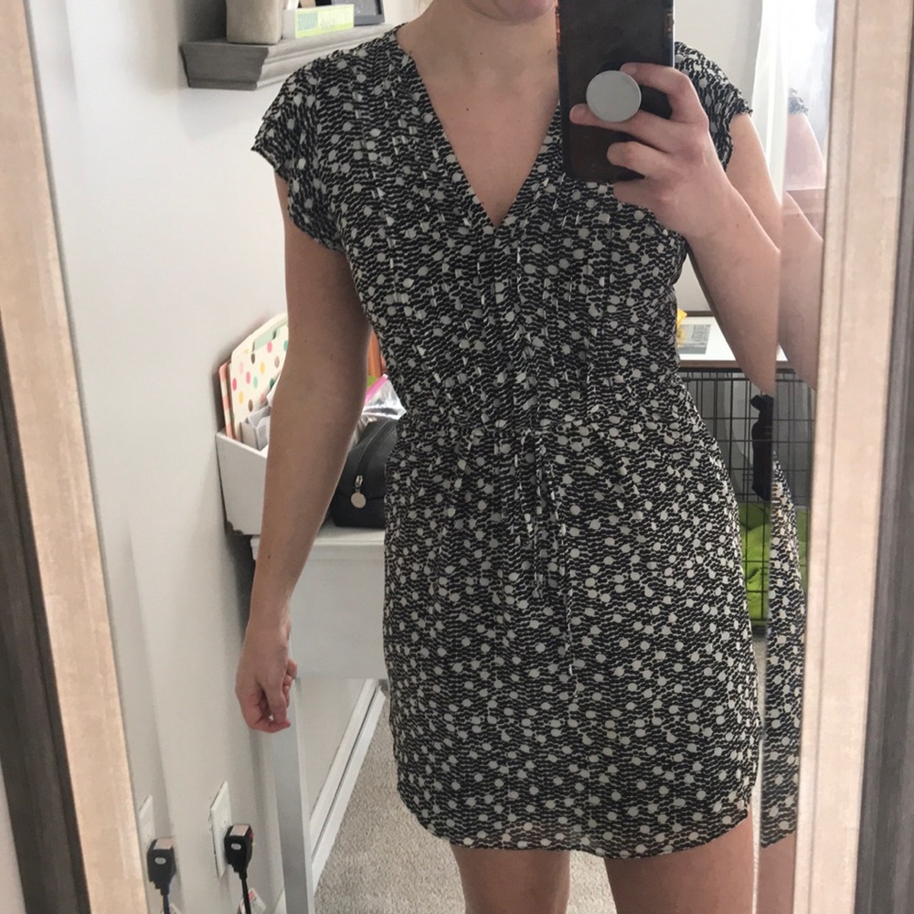 Black and cream speckled dress